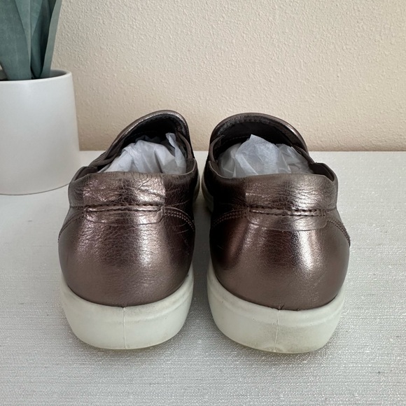 ECCO Metallic Woven Leather Slip On Casual Sneakers Women’s EU40 US9-9.5 - Picture 10 of 14